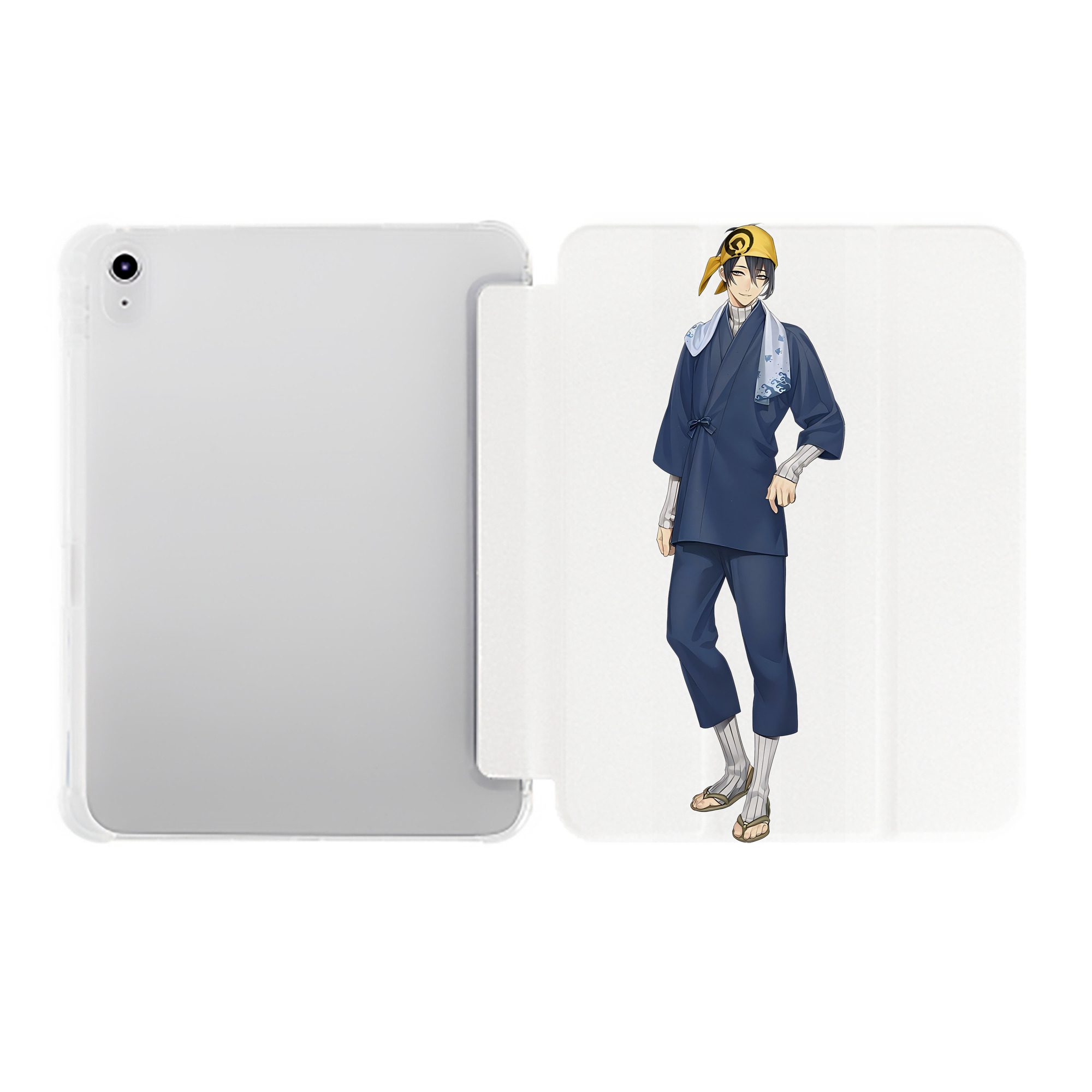 （画像用） 刀剣乱舞 Touken Ranbu IPad ケース ペン収納付き 三つ折りスタンド PUレザー×シリコン 対応機種9.5/10.5/10.9インチ